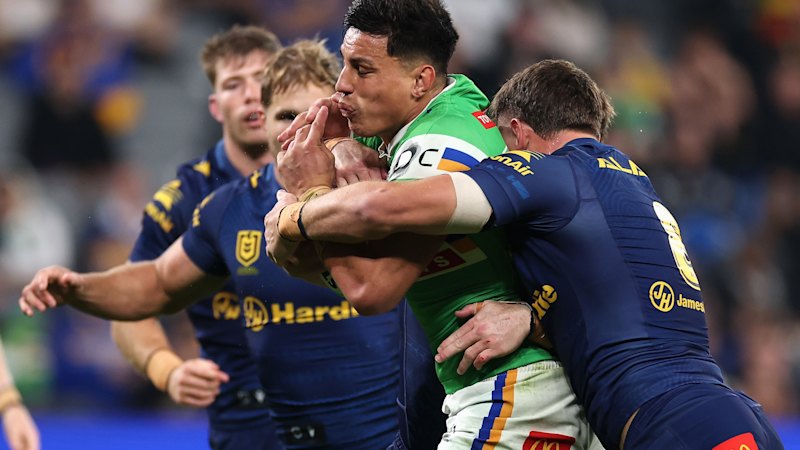 NRL LIVE: Raiders halfback sin-binned as Eels awarded controversial try