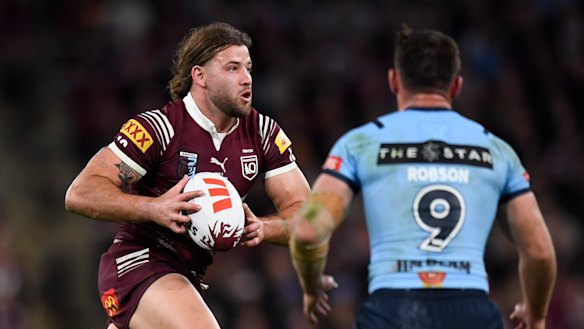 Pat Carrigan wasn’t able to play game two in the State of Origin series, after suffering a syndesmosis injury.