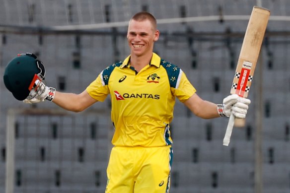 Cooper Connolly raised his maiden century in international cricket.