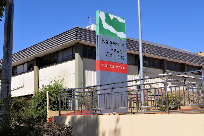The sign outside Kalgoorlie Hospital.