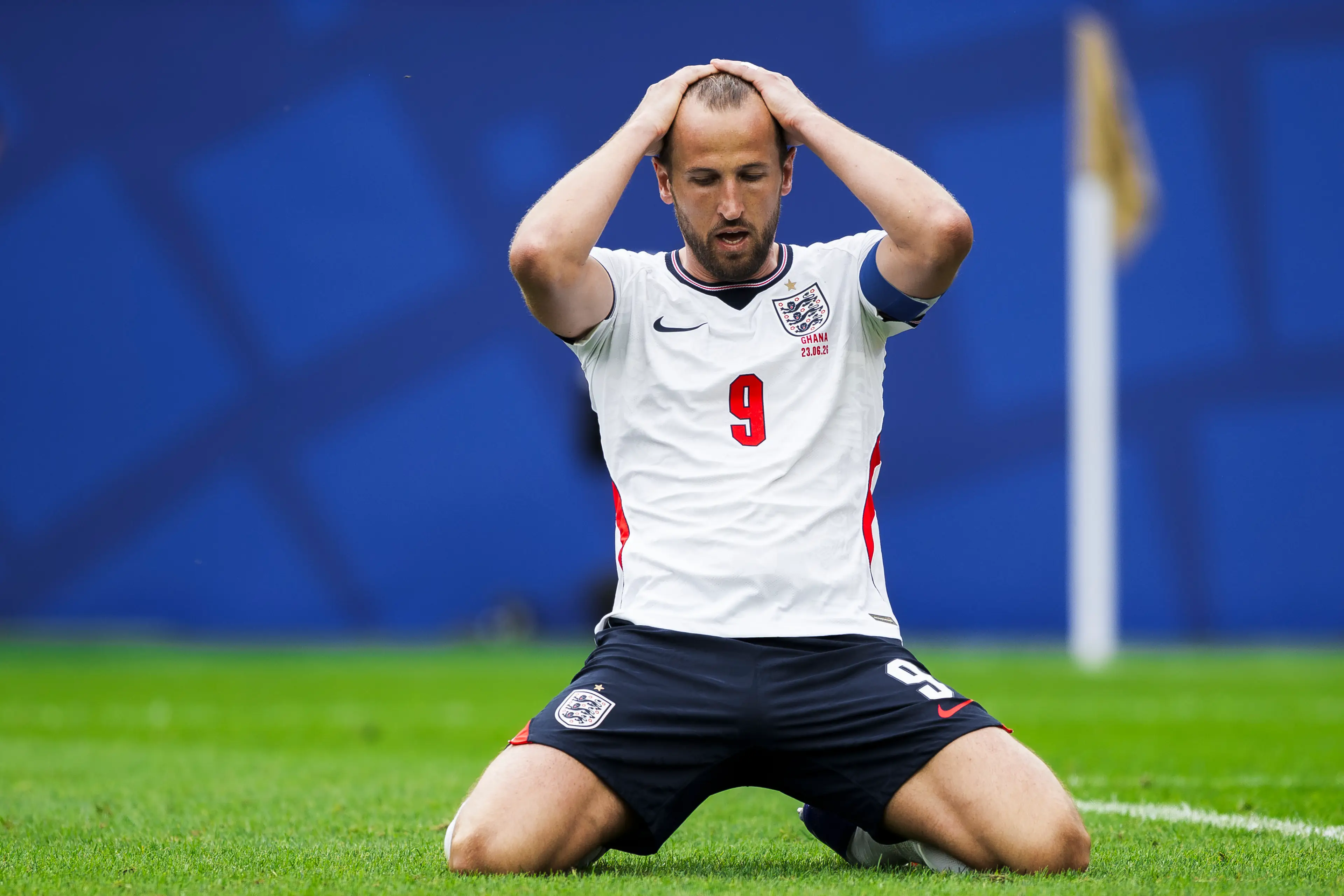 Harry Kane and his England teammates are safe from AI. (Nicolò Campo/LightRocket via Getty Images)