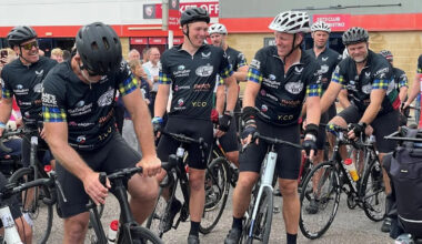 Rugby captain arrives in West Country on MND ride