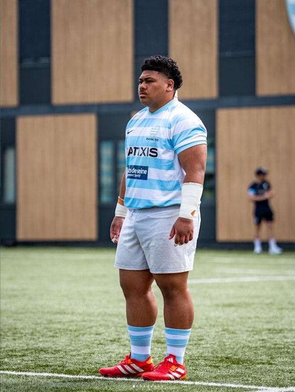 Lehopa Leota, who plays for Racing 92 in France.