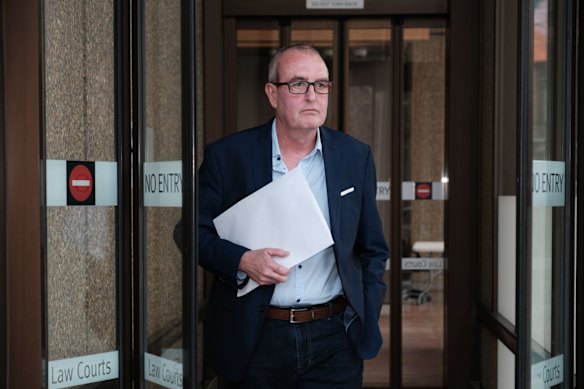 David Fairfull leaving the NSW Supreme Court last year.
