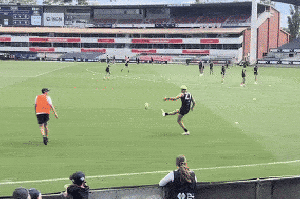 A Carlton pre-season training session in January sparked plenty of online commentary.