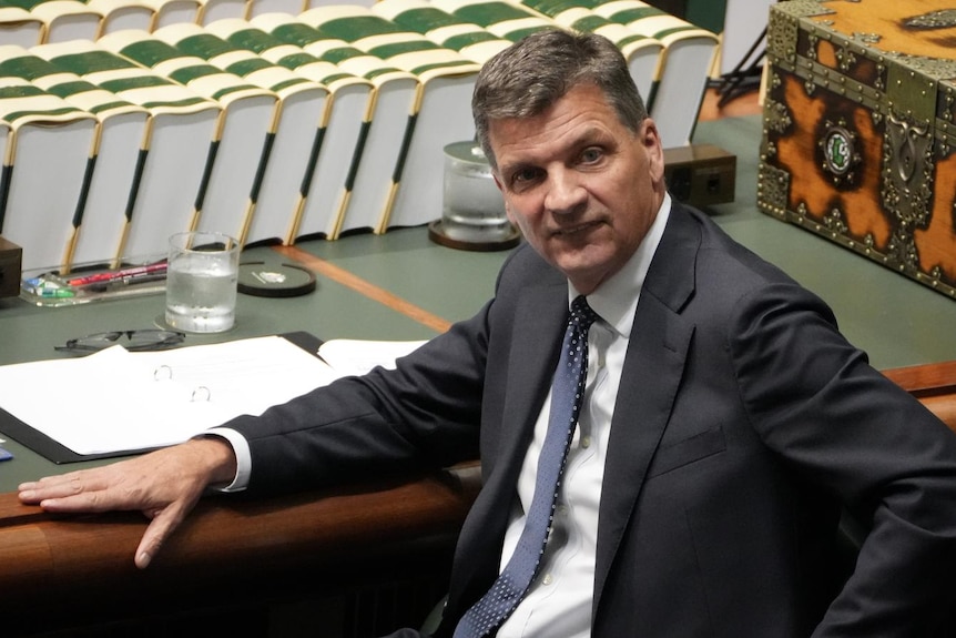 Angus Taylor looks at his backbench in the lower house.