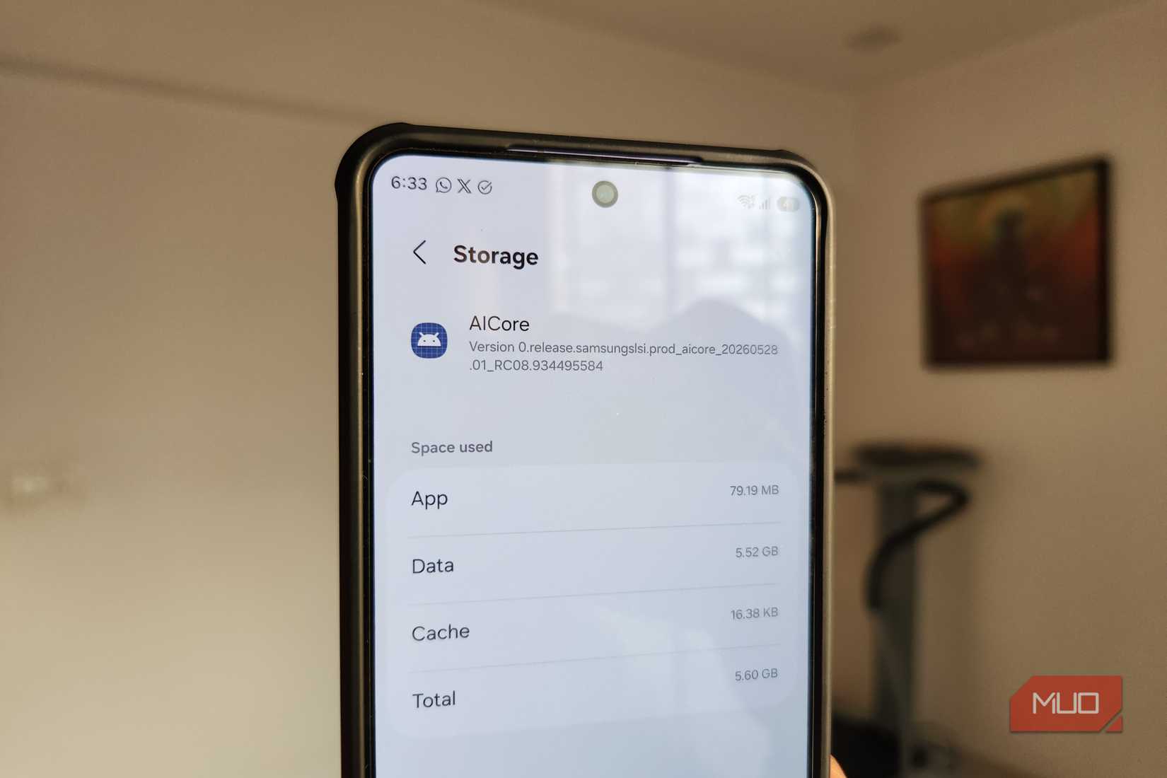 AICore app info on Android phone