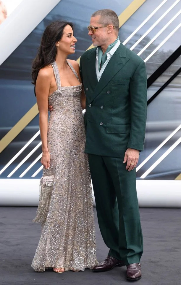 Ines de Ramon and Brad Pitt in 2025.Credit: Getty