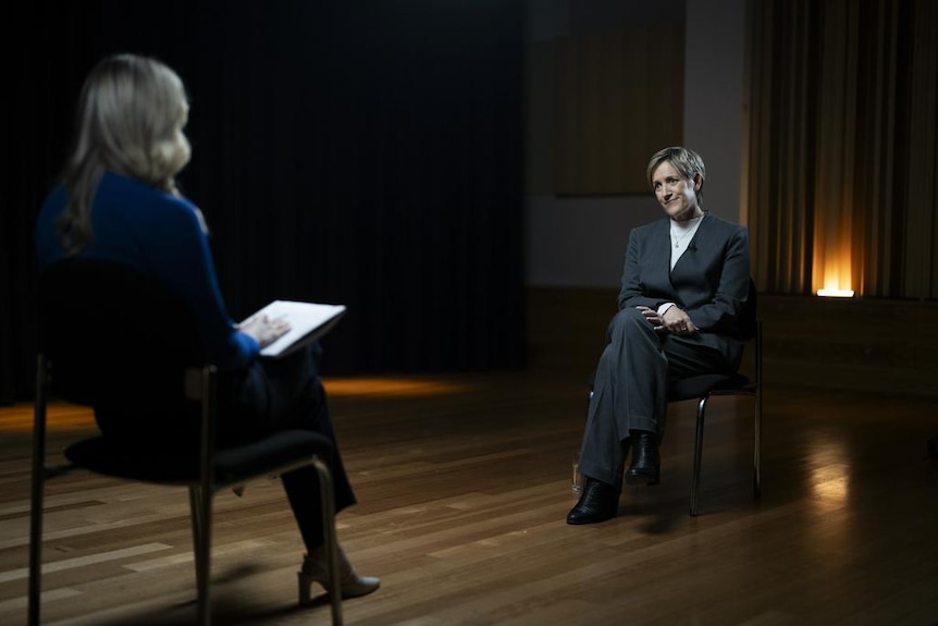 WA Chief Health Officer Clare Huppatz speaks to a reporter