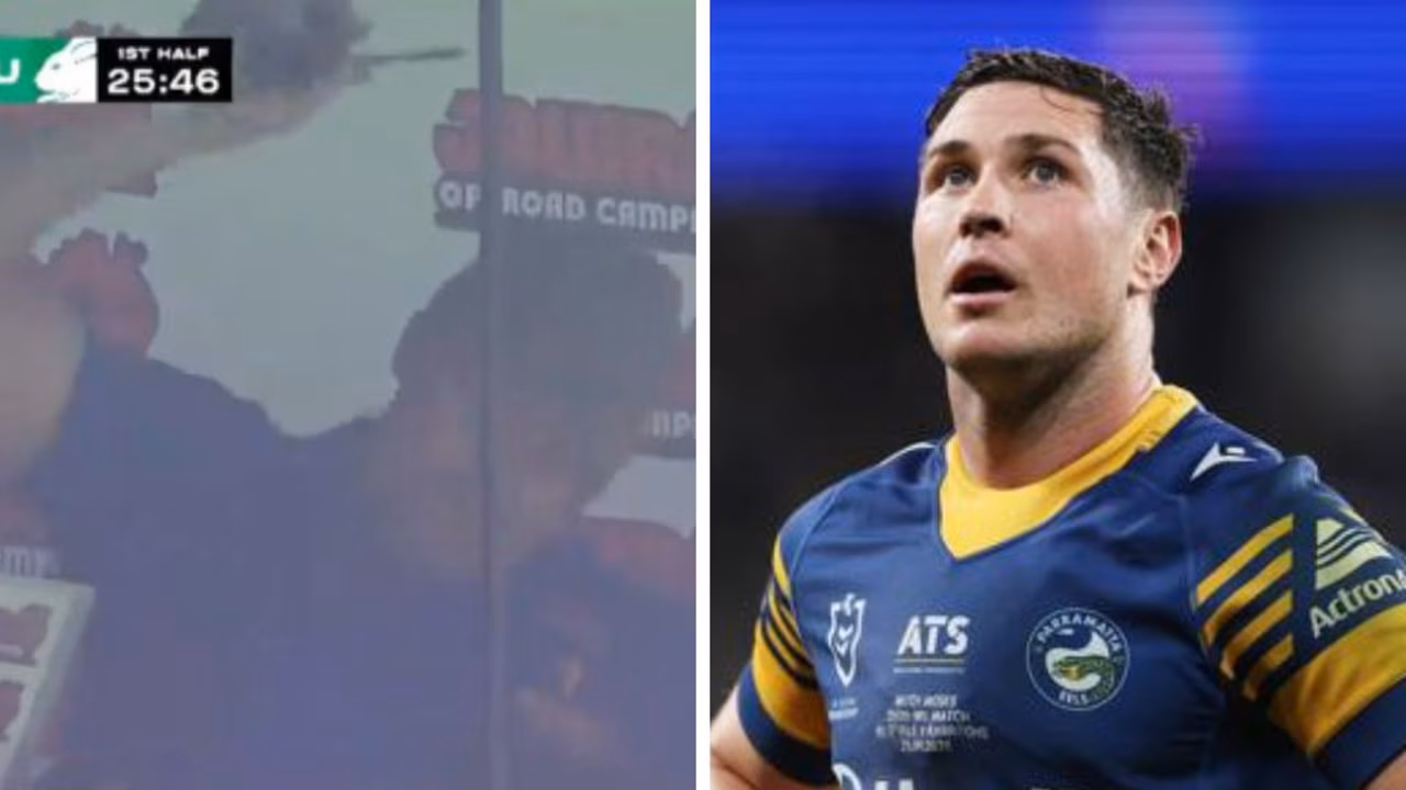 ‘Filthy’ Eels coach Jason Ryles punches wall in brutal Parramatta loss to Rabbitohs, Mitch Moses shocker raises Origin question