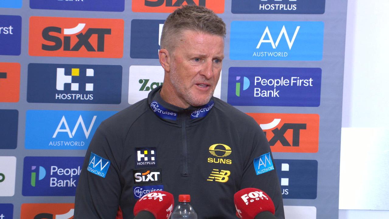 AFL news 2026: Damien Hardwick press conference video after Gold Coast Suns loss to Brisbane Lions