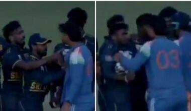 The young IPL star was involved in a push-and-shove.