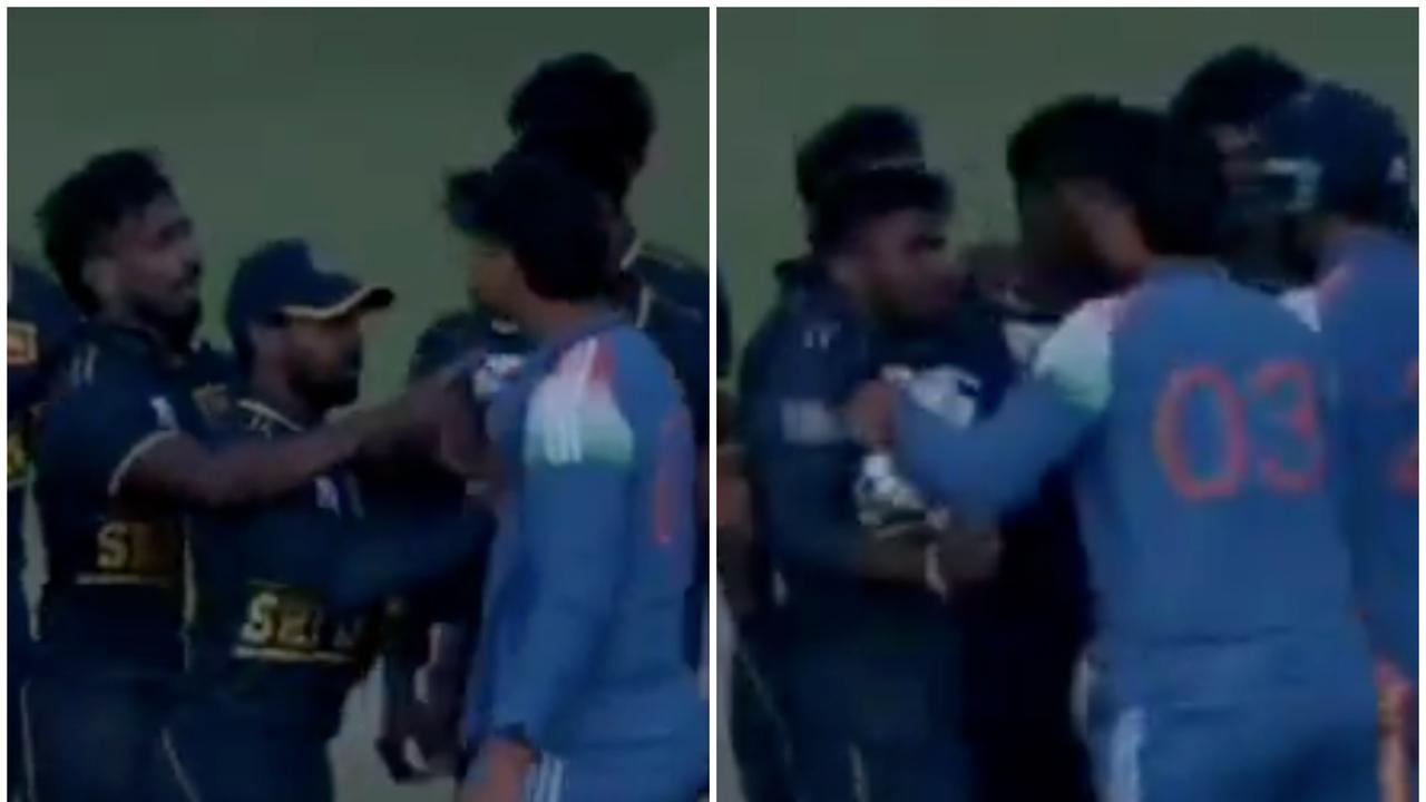 The young IPL star was involved in a push-and-shove.