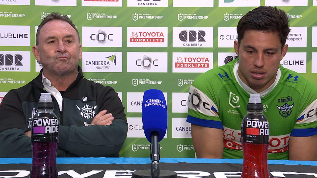 NRL 2026: Ricky Stuart’s post match press conference lasts less than 2 minutes, what did he say, Roosters v Raiders, news, reaction