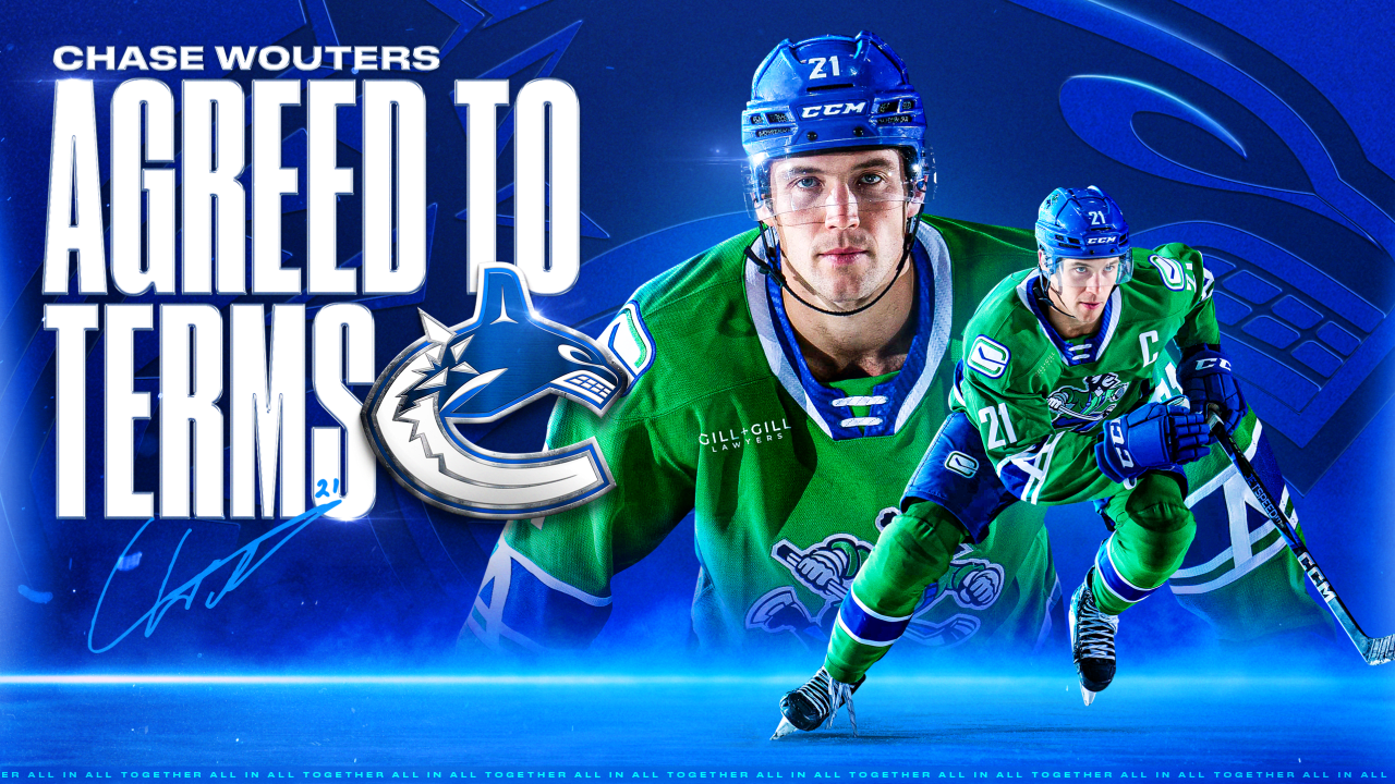 CANUCKS AGREE TO TERMS WITH CHASE WOUTERS ON A ONE-YEAR, TWO-WAY CONTRACT