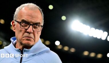 Marcelo Bielsa looks on during a Uruguay game