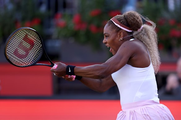 Power on display: Williams was playing her first match in four years.