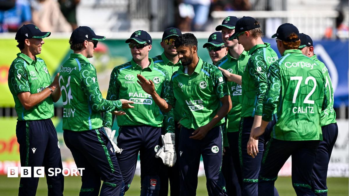 Ireland celebrate their victory at Stormont