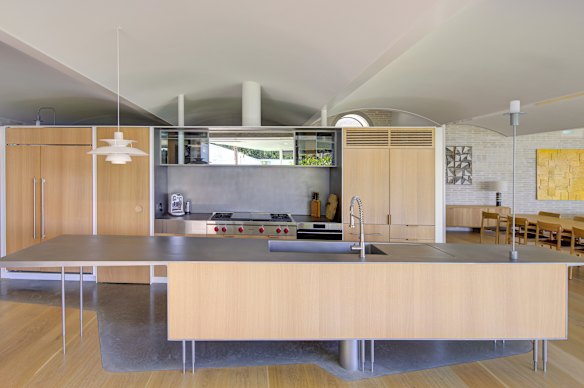 The scalloped roof in the Cape Byron project creates a feeling of safety, Block says.