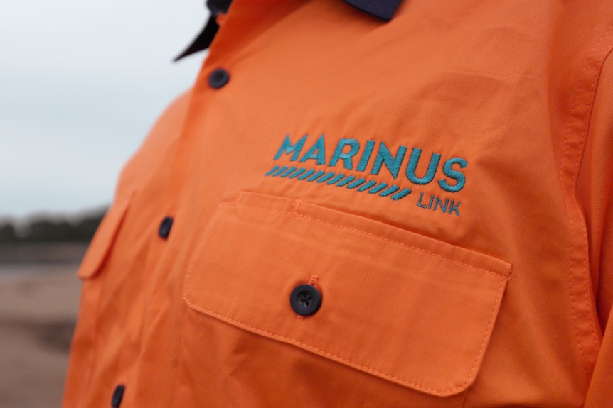 Close up of a Marinus Link worker in hi-vis
