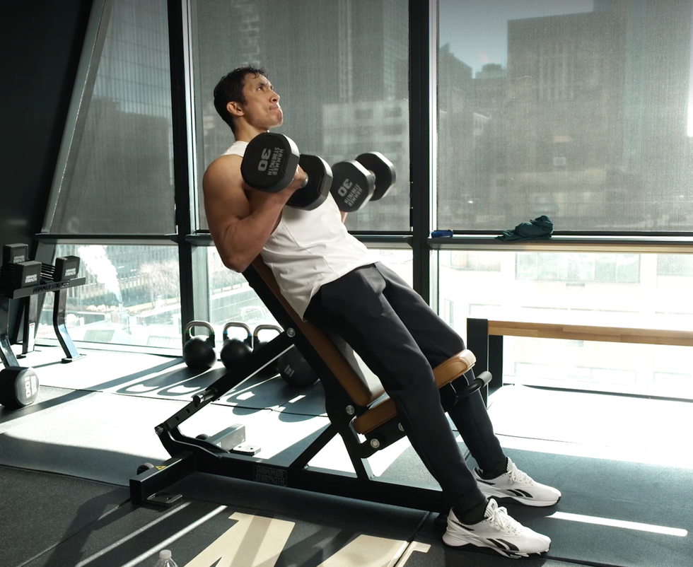 incline bench curl incline bench curl