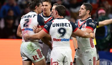 Three Maroons on report as Roosters hand Broncos seventh straight defeat