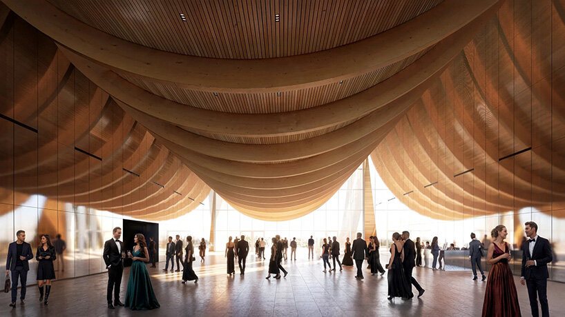 BIG drapes music hall in limestone curtains across croatia's slavonian landscape - 5