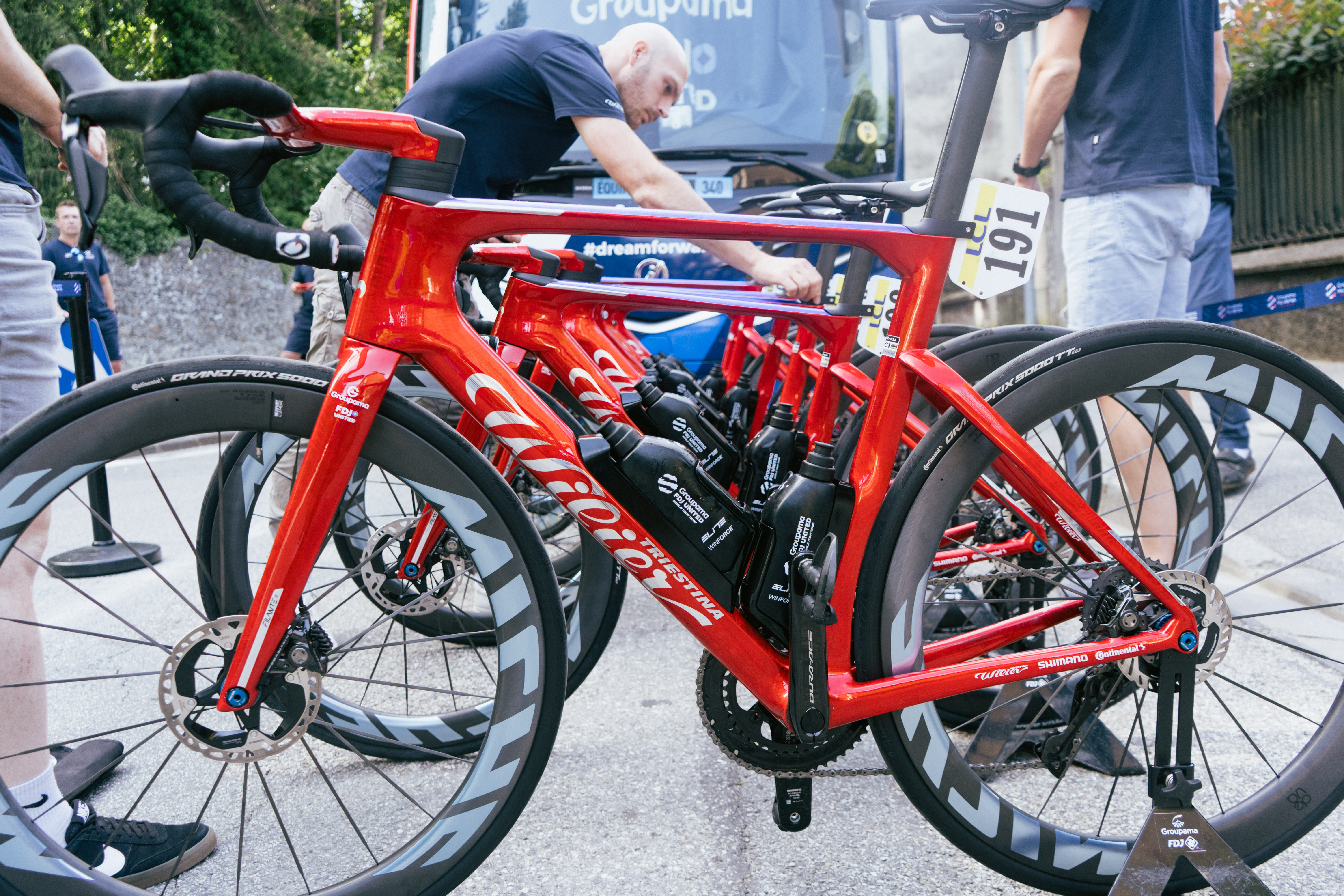 Wilier red road bikes