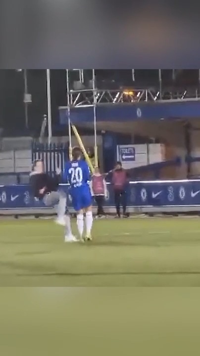 Sam Kerr's famous pitch invader hip and shoulder