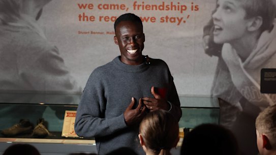 Former Socceroo Thomas Deng.