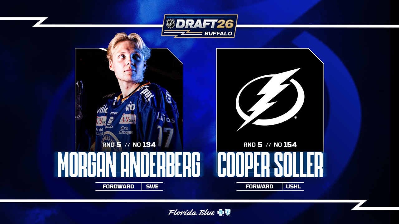 Lightning select forwards Morgan Anderberg, Cooper Soller in Round 5 of NHL Draft