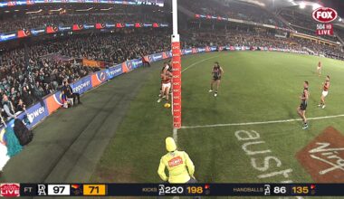 AFL 2026: ARC controversy, behind not called, play on called as Ben Keays kicks goal, Riley Thilthorpe miss in Showdown, Logan Morris, Rowan Marshall