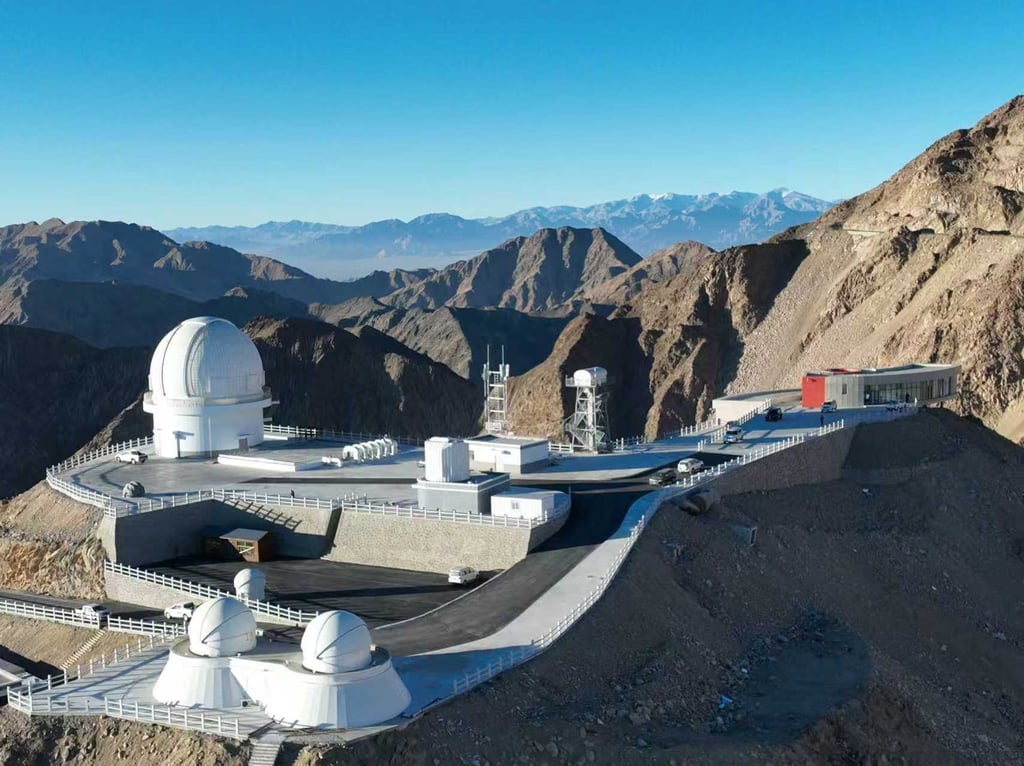 Telescope domes dot the summit of Saishiteng Mountain in Qinghai province, a site that China aims to develop into the world’s largest astronomy base by the mid-2030s. Photo: Handout