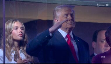 NBA Finals 2026, New York Knicks v San Antonio Spurs game three: US President Donald Trump booed loudly by Madison Square Garden crowd