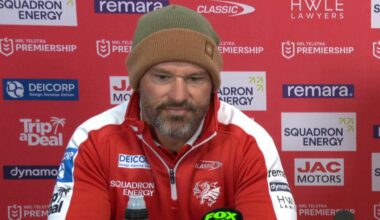 NRL 2026: Dragons coach and captain Dean Young and Damien Cook speak on controversial decisions against the Raiders, nrl news, Xavier Savage try
