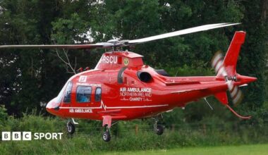 The air ambulance was deployed at the Tandragee 100