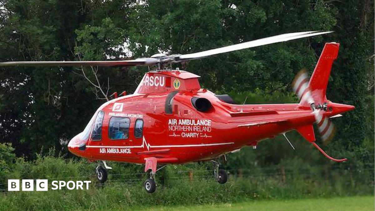 The air ambulance was deployed at the Tandragee 100