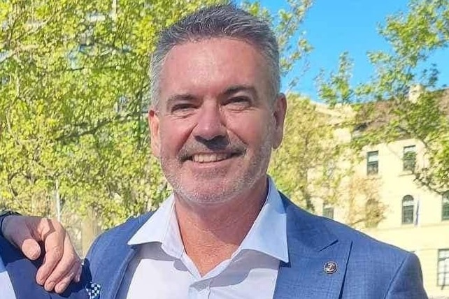 Former Victoria Police officer Craig Lineham stands outside in an undated social media photo.