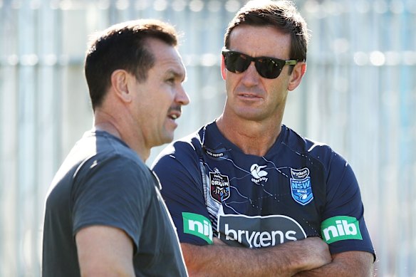 Andrew and Matty Johns together in the Blues camp in 2018.