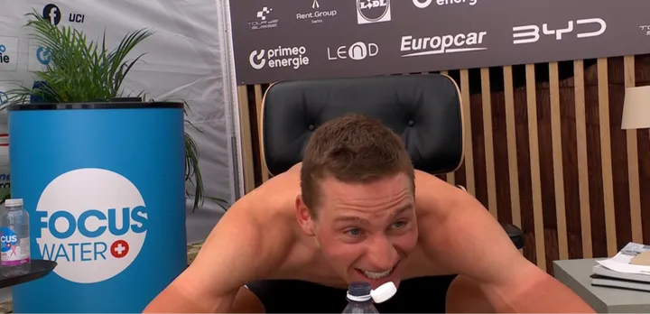 Mathieu van der Poel endured an agonising wait in the hot seat, only to see Tadej Pogacar snatch victory away by the narrowest of margins. Van der Poel's day ended with a 500 CHF fine after he was spotted sitting shirtless in the hot seat.