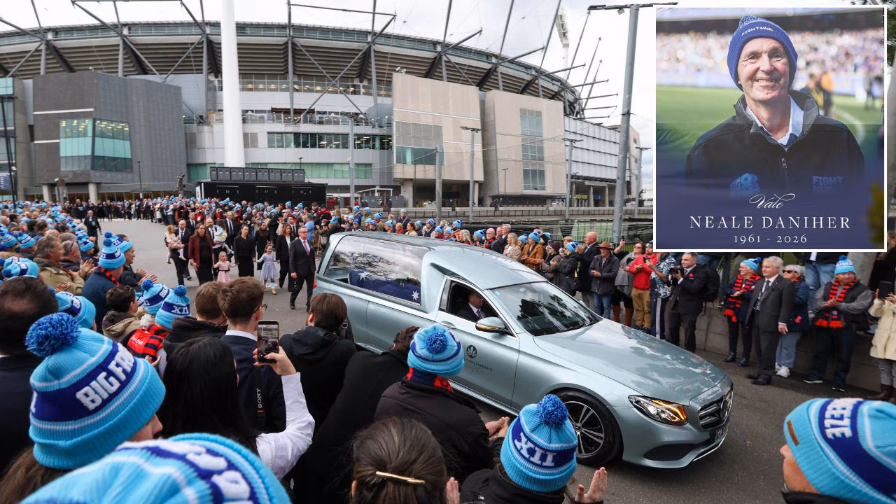 Neale Daniher state funeral: Public pays respect to MND fighter