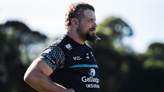 James Slipper at Wallabies training this week.