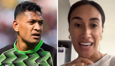 Israel Folau and Maria Folau.