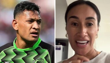 Israel Folau and Maria Folau.