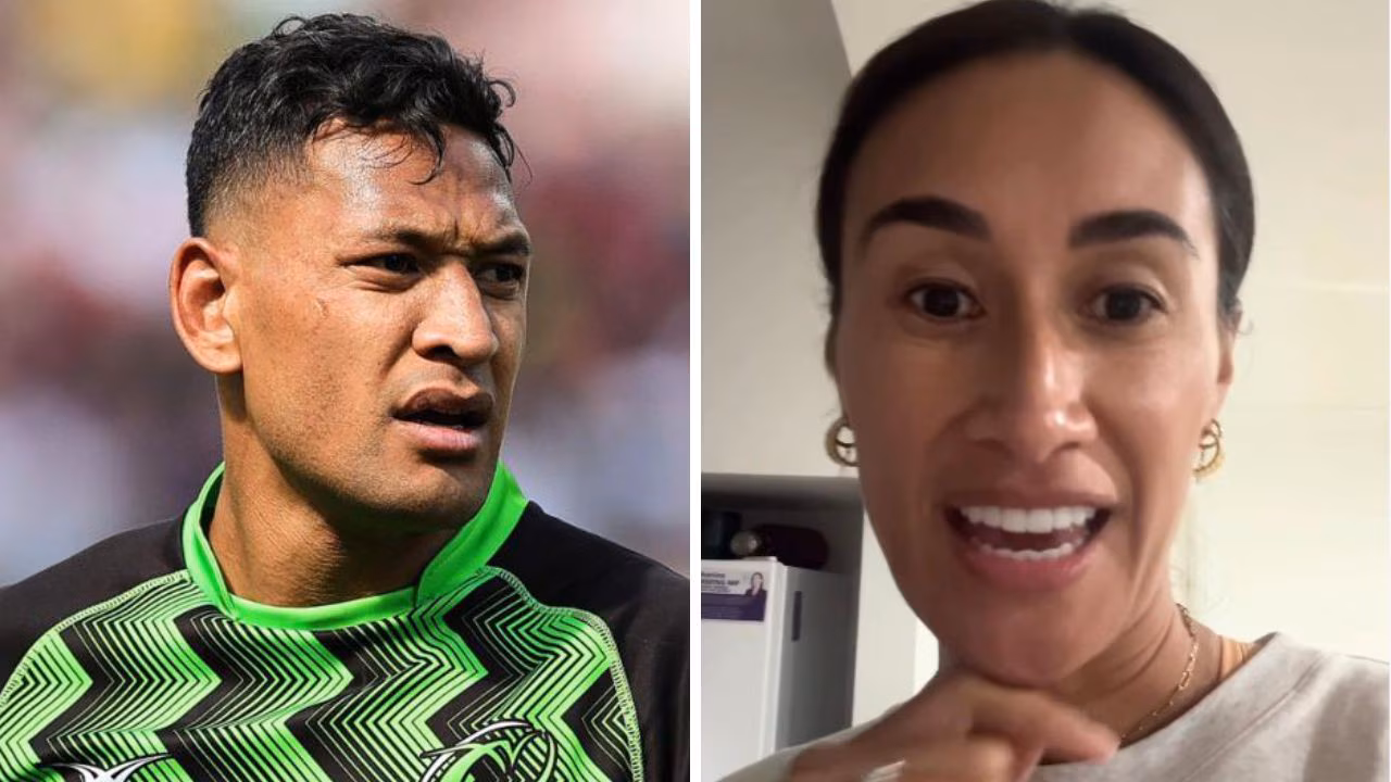 Israel Folau and Maria Folau.