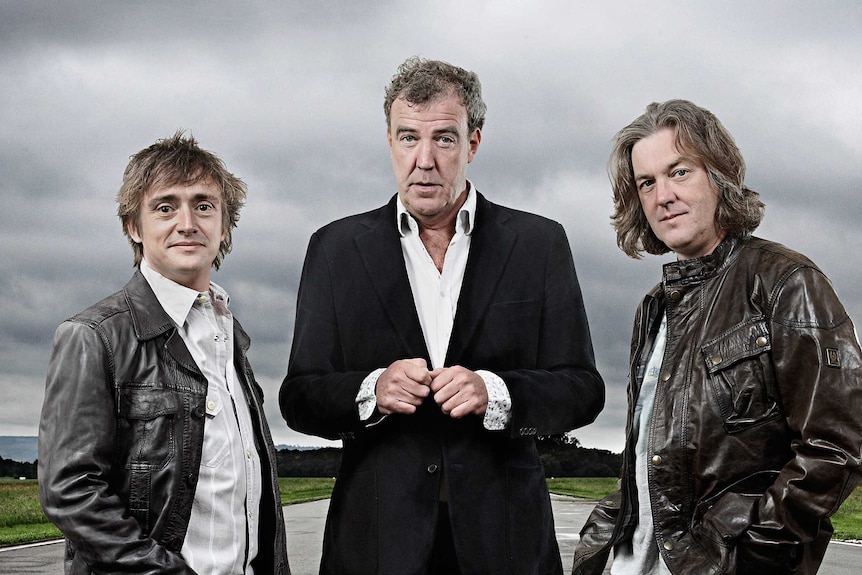 Top Gear hosts Richard Hammond, Jeremy Clarkson and James May