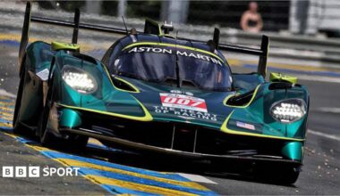 Aston Martin's Tom Gamble during practice for the Le Mans 24 Hours