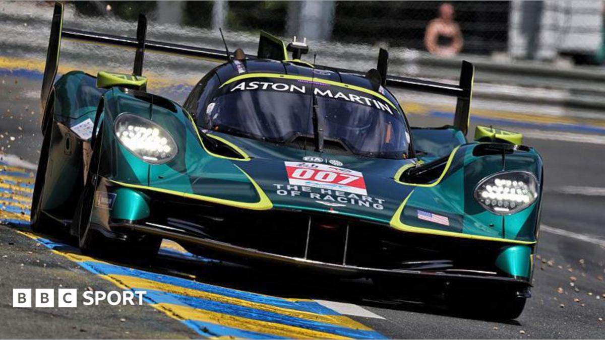 Aston Martin's Tom Gamble during practice for the Le Mans 24 Hours