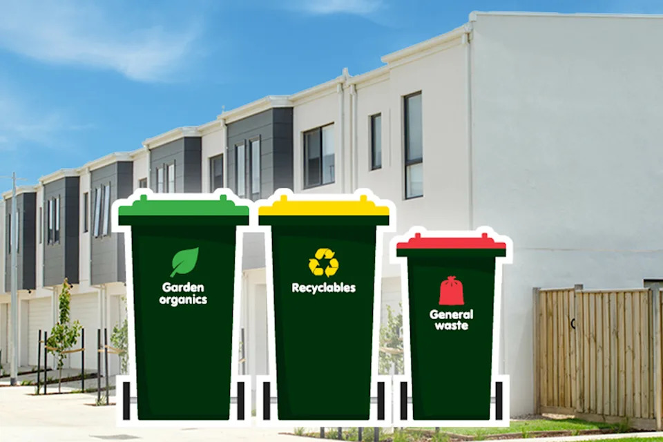 The City of Kwinana's bin lineup.