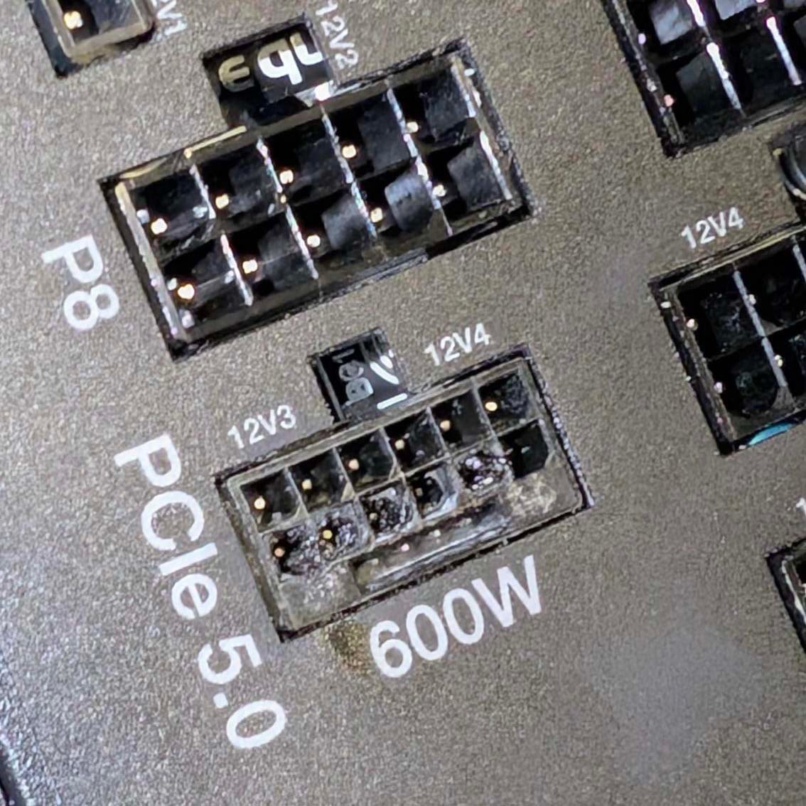 Club386 PSU with melted 12VHPWR connector